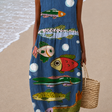 Mia - Women’s Sleeveless Relaxed Fit Midi Dress