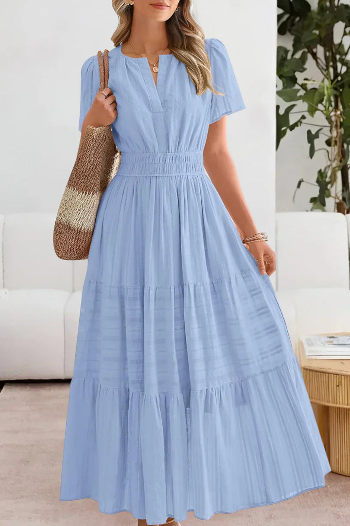 Emma | Gathered Waist Maxi Dress