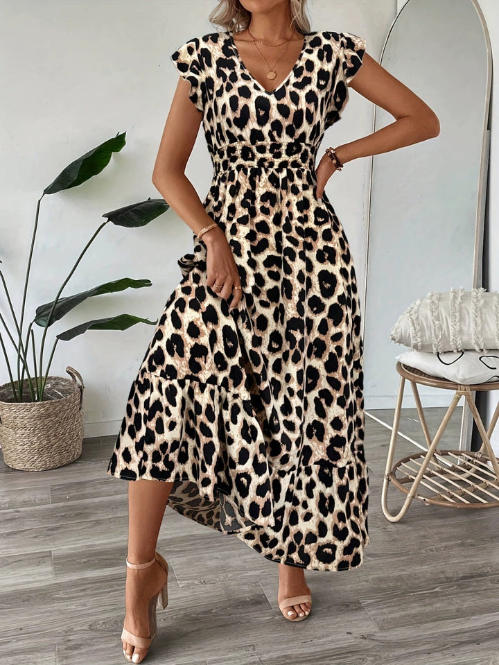Candela | V-Neck Baroque Maxi Dress
