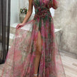 Grace | Summer Escape Beauty Floral Pleated Maxi Dress