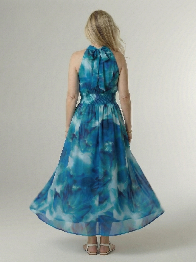 Brielle | V-Neck Short Sleeve Tiered Midi Dress