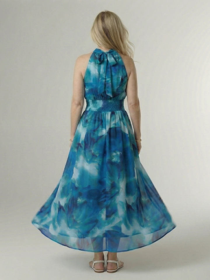 Brielle | V-Neck Short Sleeve Tiered Midi Dress