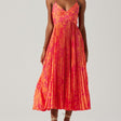 Heather | Coastal Chic Elegant Floral Print Pleats Midi Dress Collection