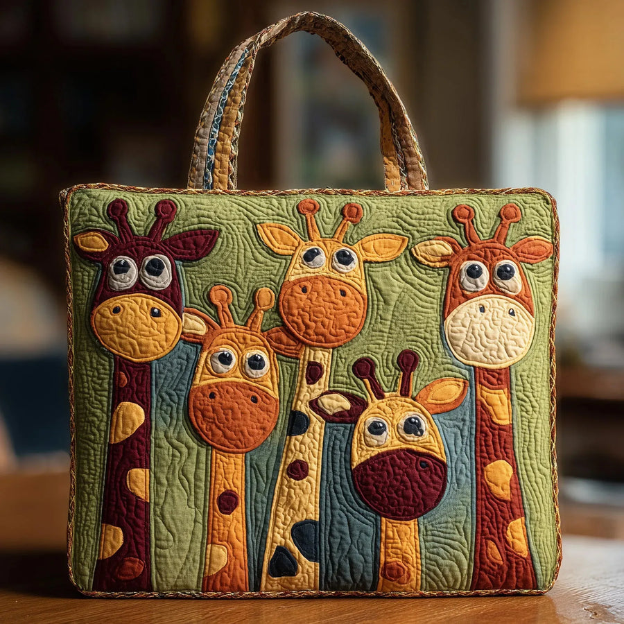 Quilted Tote Bag | Giraffe