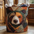 Artisan Laundry Basket Featuring Bear Paw Print Design
