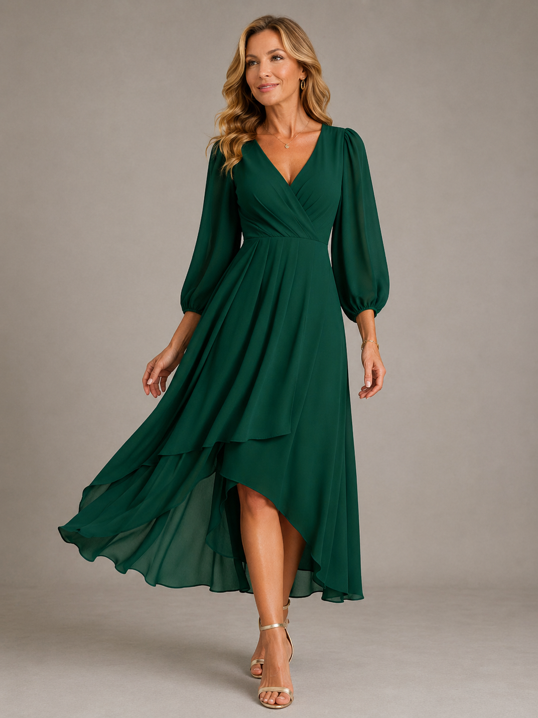 Mia™ | Chic V-Neck Maxi Dress