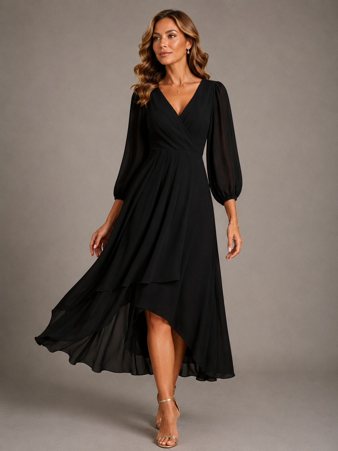Mia™ | Chic V-Neck Maxi Dress