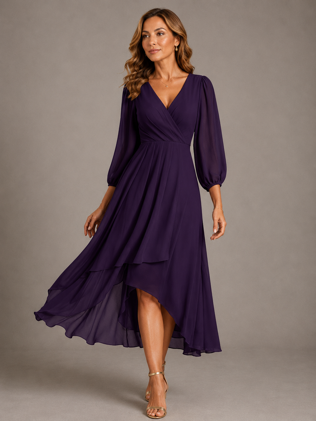 Mia™ | Chic V-Neck Maxi Dress