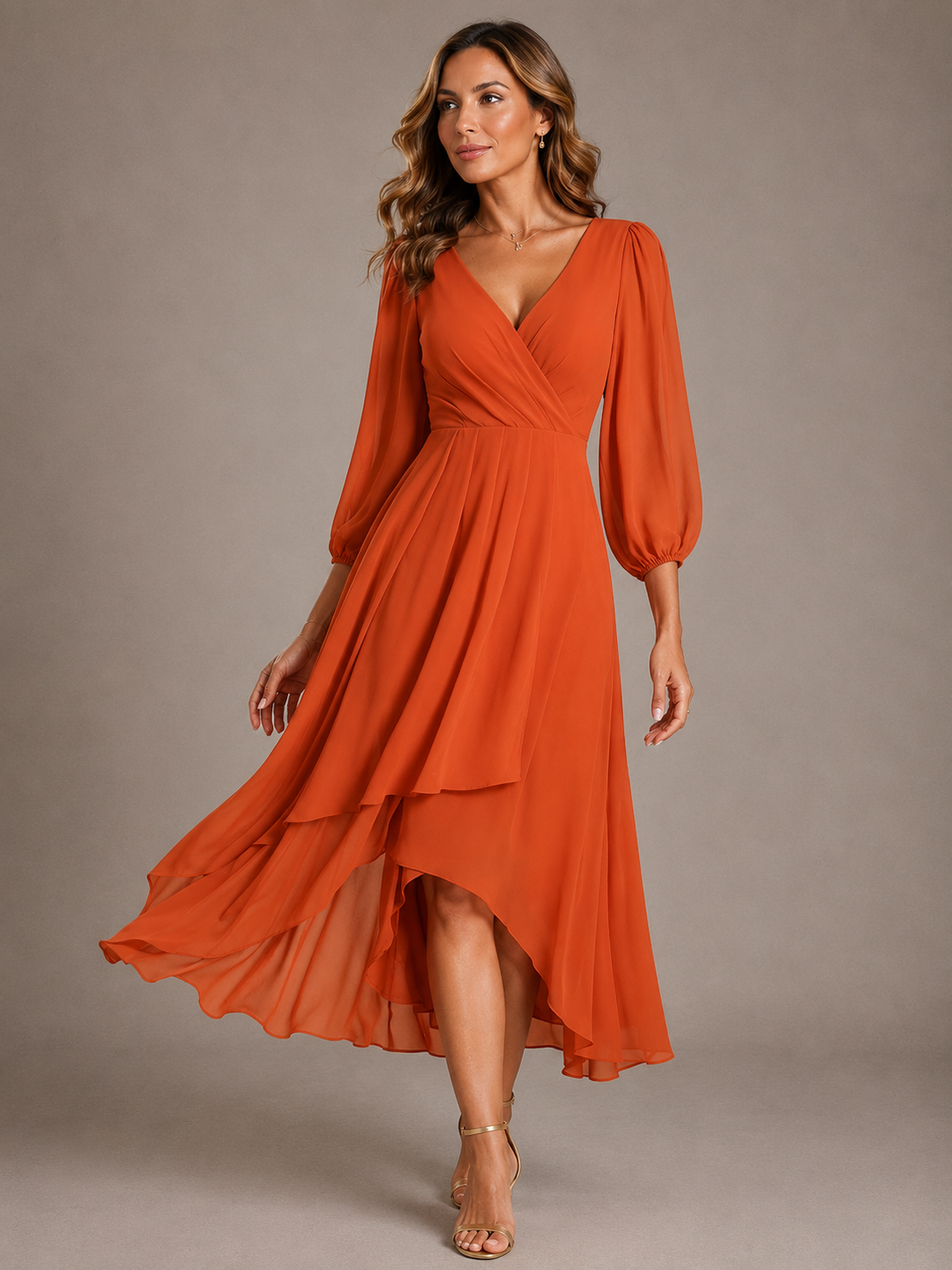 Mia™ | Chic V-Neck Maxi Dress