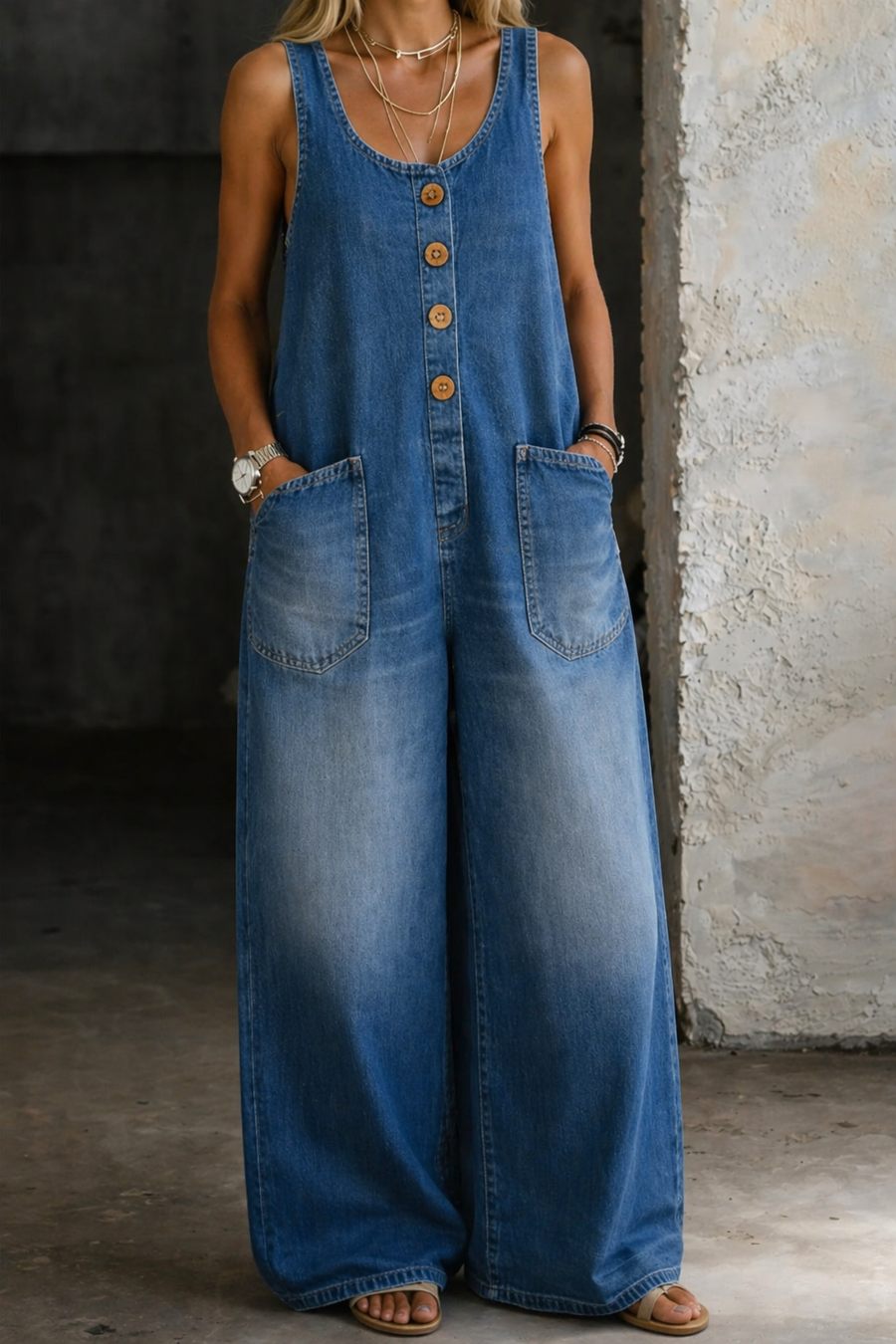 Saylor | Vintage Washed Denim Overalls