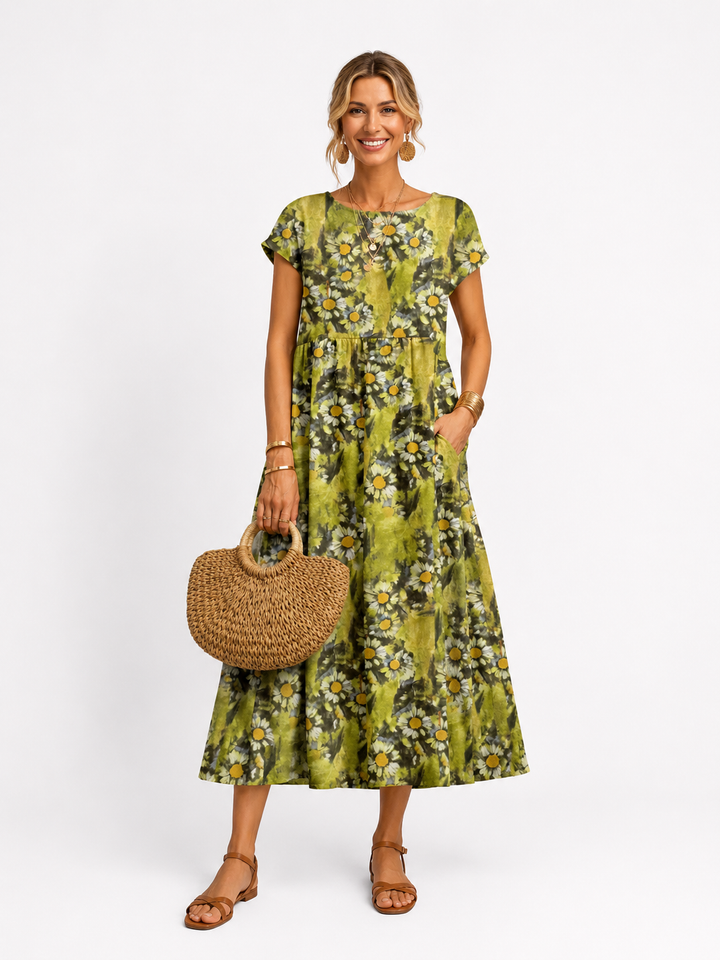 Florene | Summer Dress with Short Sleeves