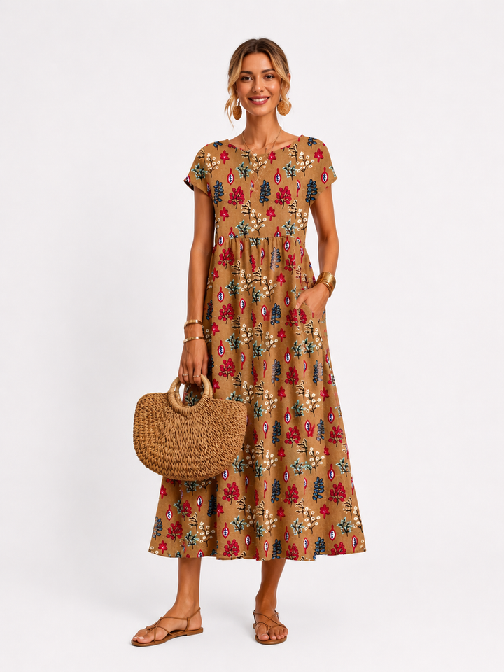 Florene | Summer Dress with Short Sleeves