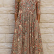 Harlow | Graceful V-Neck Elegance Midi Dress