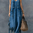 Harper | Flexible Waist Denim Jumpsuit