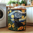 Artisan Cat-Themed Laundry Basket