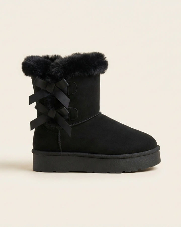 Lía - Cozy Snow Boots with Bow Detail and Insulated Lining