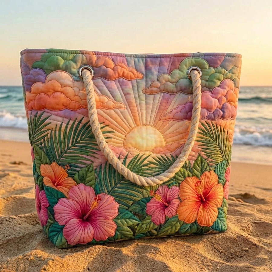 Handcrafted Tropical Amanecer Beach Tote