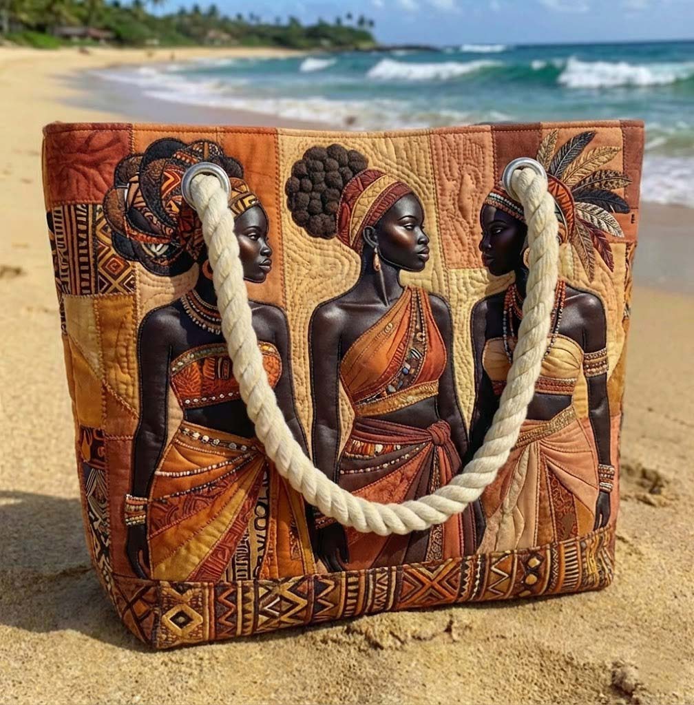 Handcrafted Beach Bag | Radiate with Melanin Queens