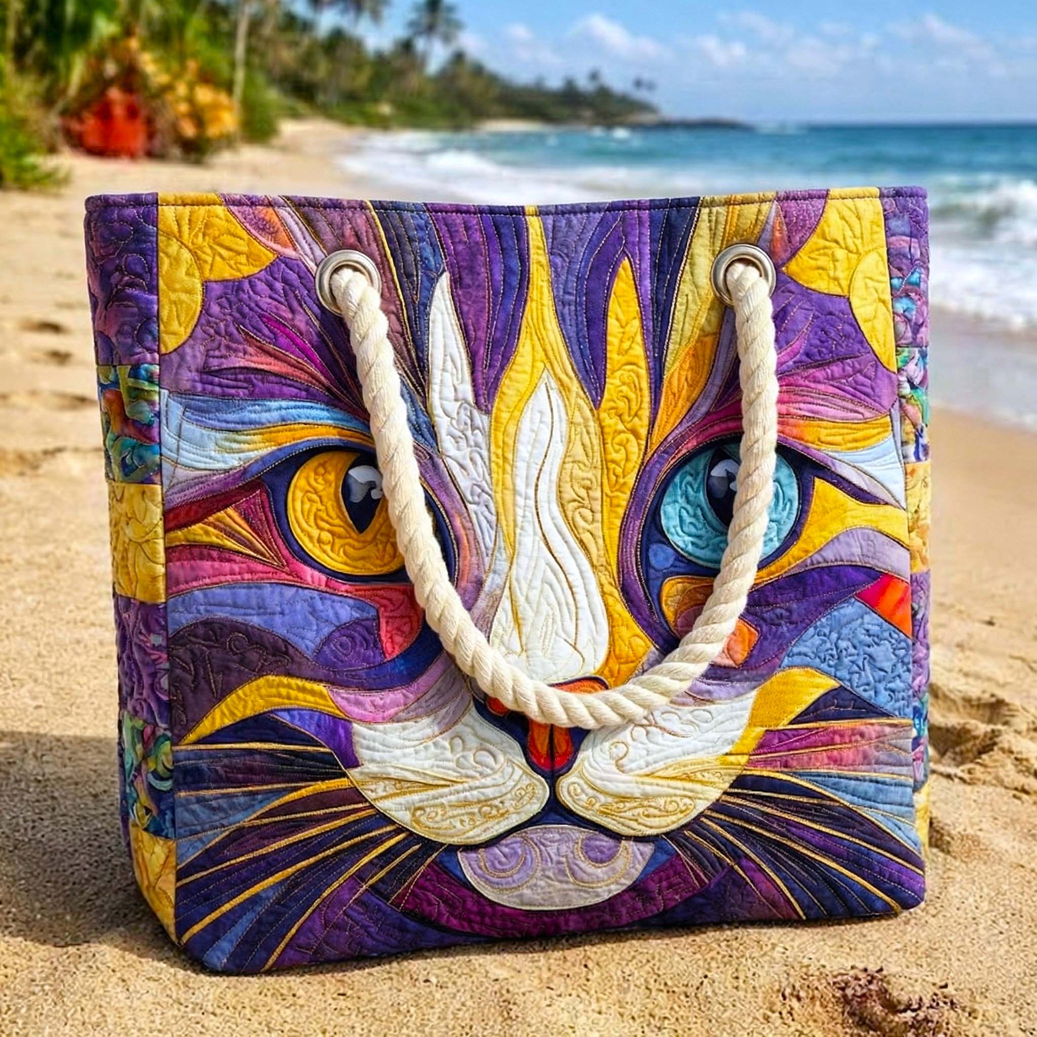 Catitude - Artisan Beach Tote