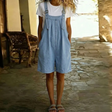 Saylor | Light Blue Vintage Washed Soft Denim Overalls