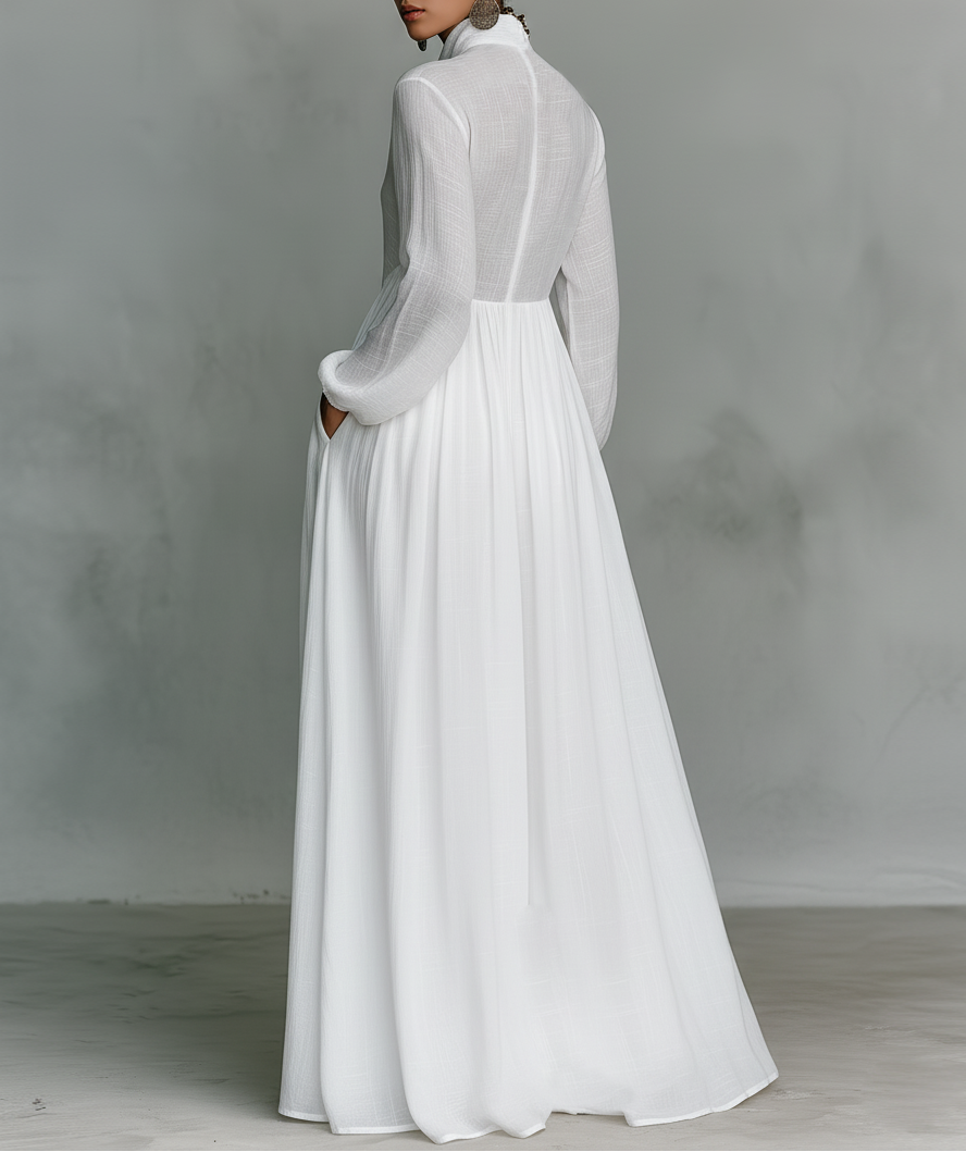 Selena | Flowing Maxi Dress with Elegant Front Buttons