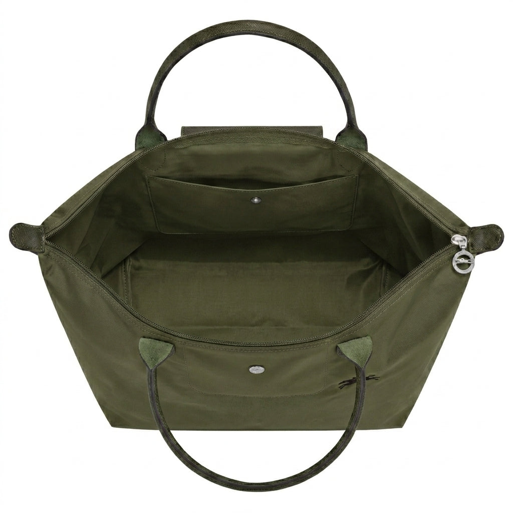 Spacious Luxury Handbag - Emerald Green
