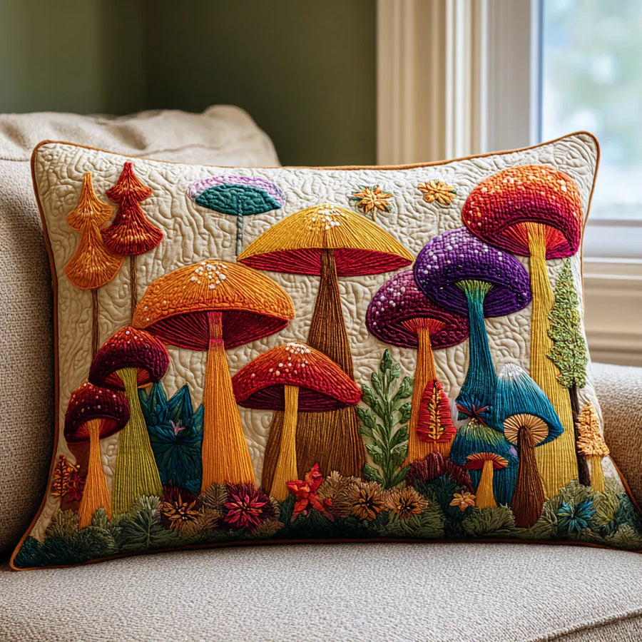 Mushroom Garden Decorative Cushion Cover (Includes Cushion)
