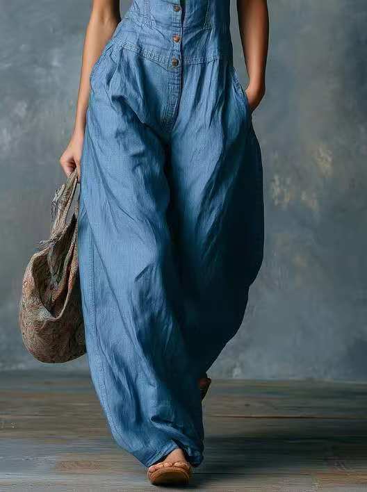 Daisy | Denim-Style Jumpsuit