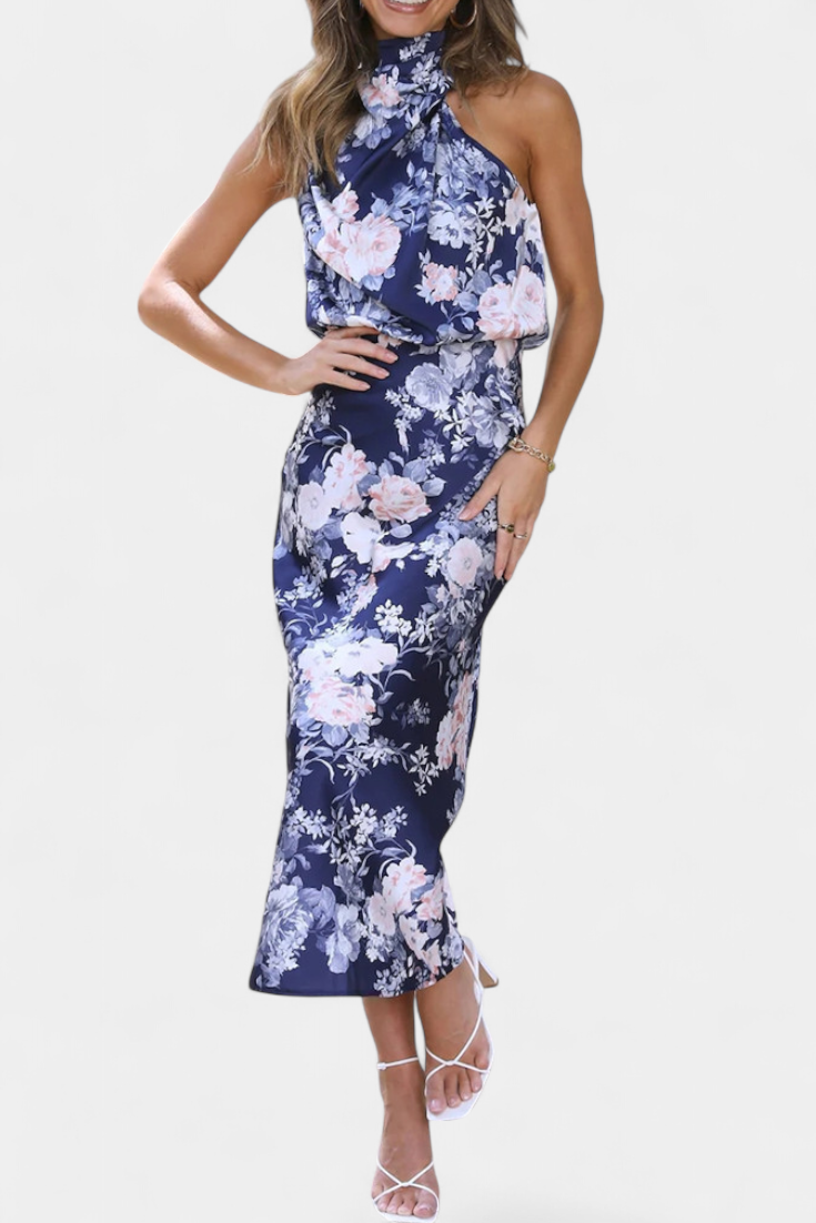 Lisa | Floral Maxi Halter Dress