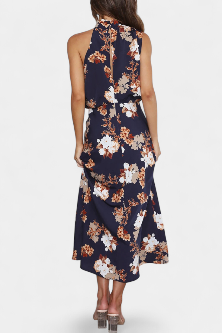 Lisa | Floral Maxi Halter Dress