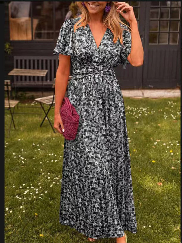 Elis – Elegant Floral Print Maxi Dress