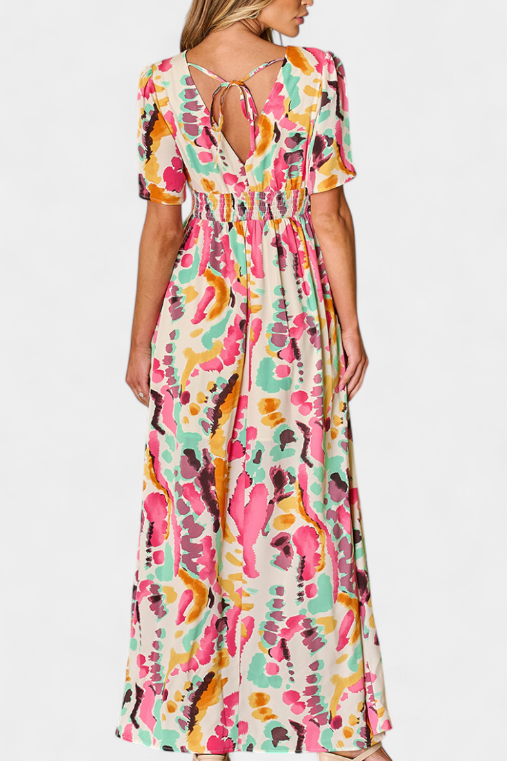 Yuki | V-Neck Tie-Dye Dress