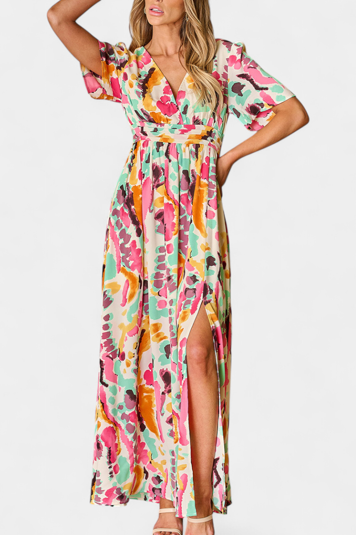 Yuki | V-Neck Tie-Dye Dress