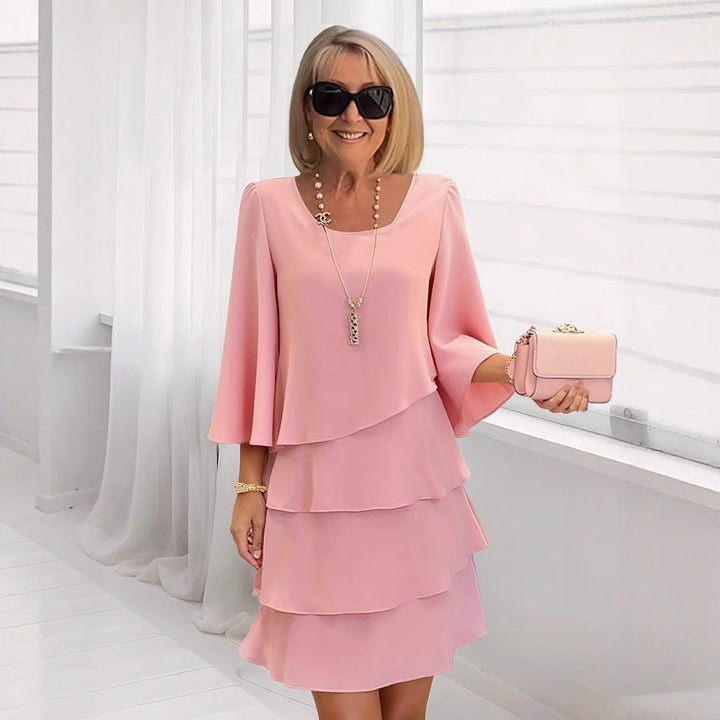 Maria – Chic Ruffled Midi Dress