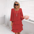 Maria – Chic Ruffled Midi Dress
