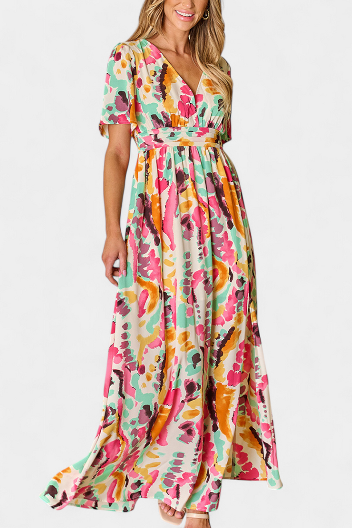 Yuki | V-Neck Tie-Dye Dress