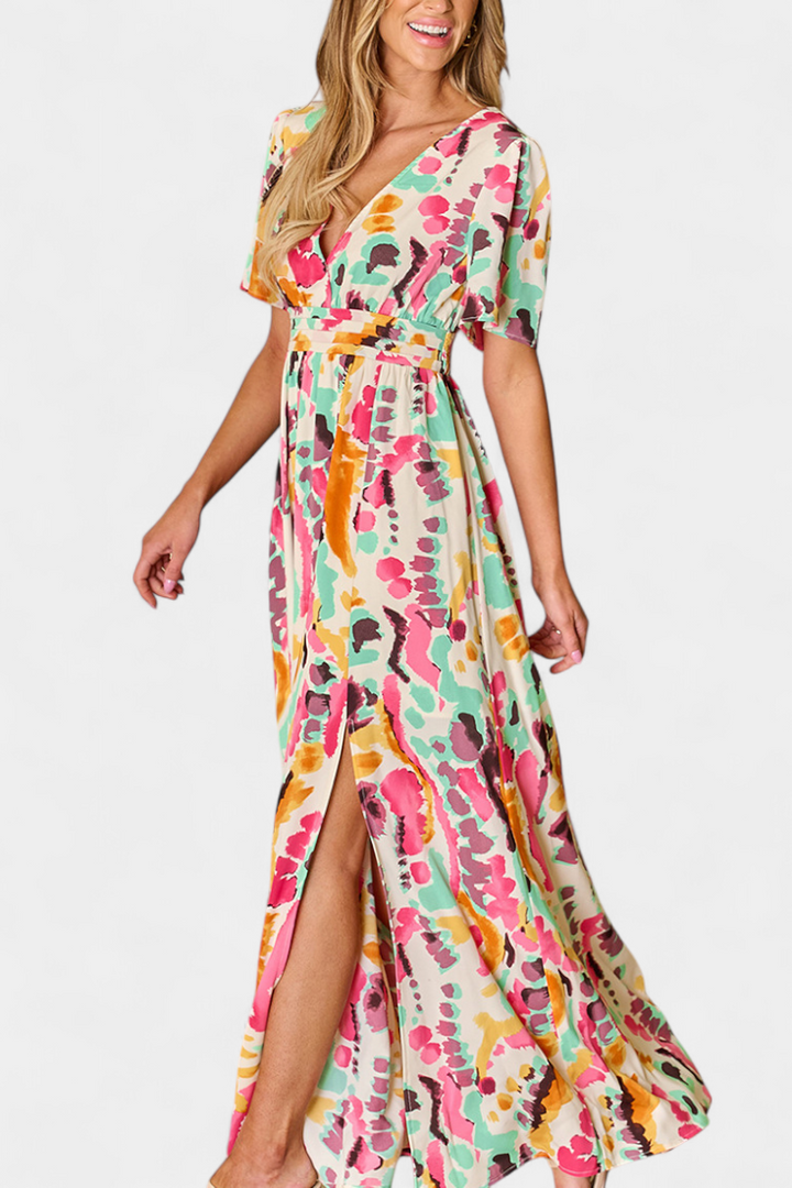 Yuki | V-Neck Tie-Dye Dress