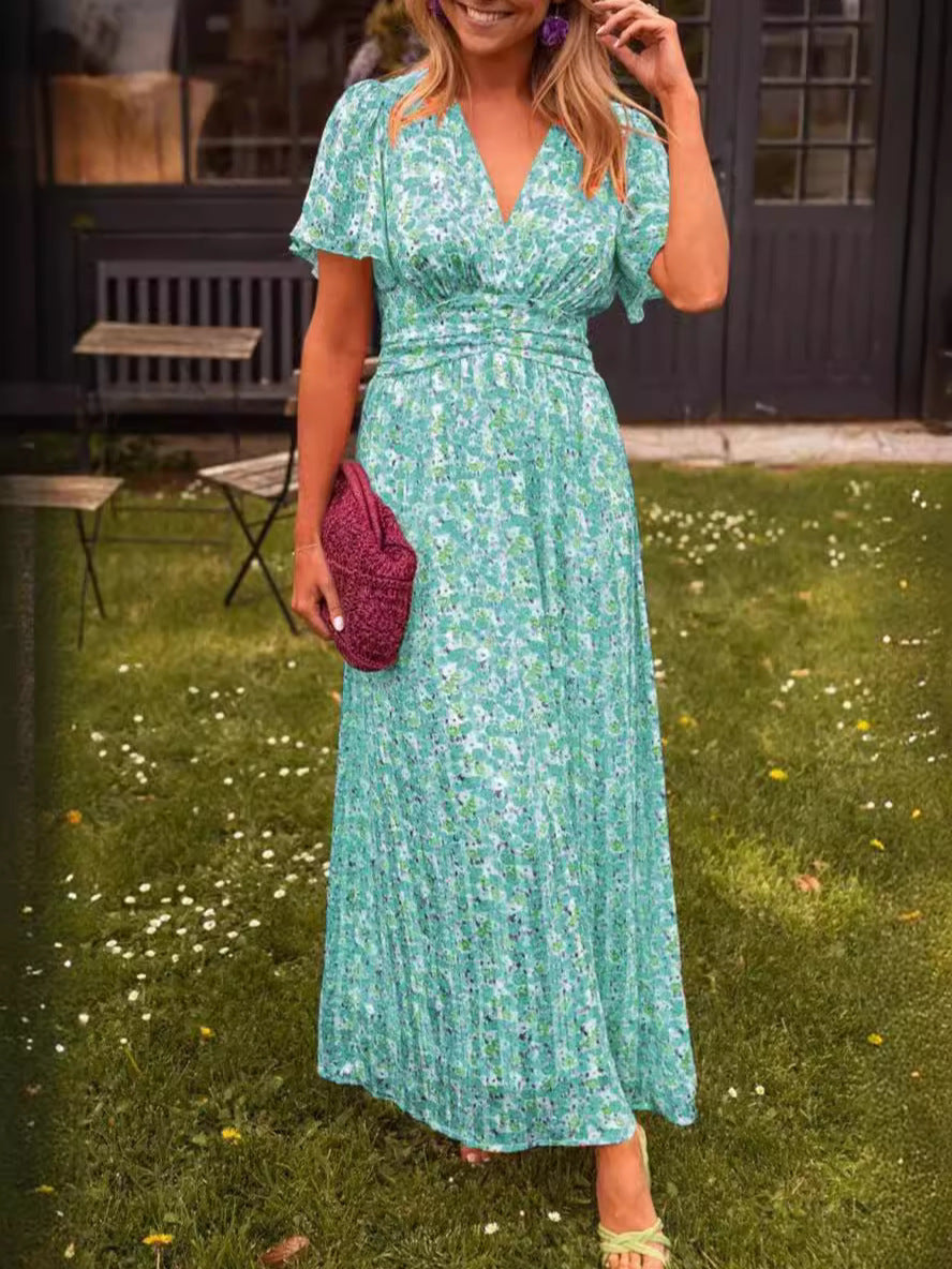 Elis – Elegant Floral Print Maxi Dress