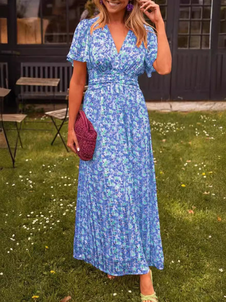Elis – Elegant Floral Print Maxi Dress