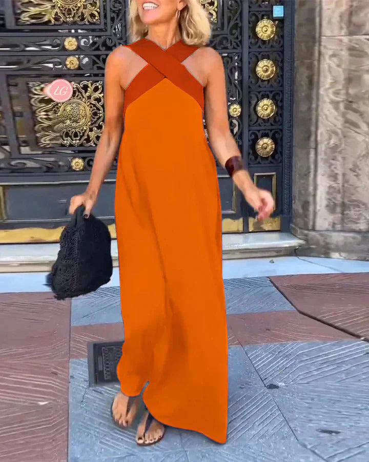 Quirine™ | Elegant Wrap-Front Maxi Dress