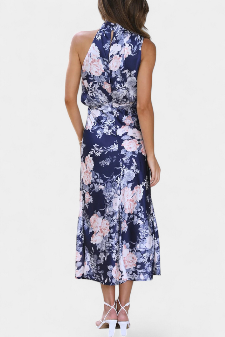 Lisa | Floral Maxi Halter Dress