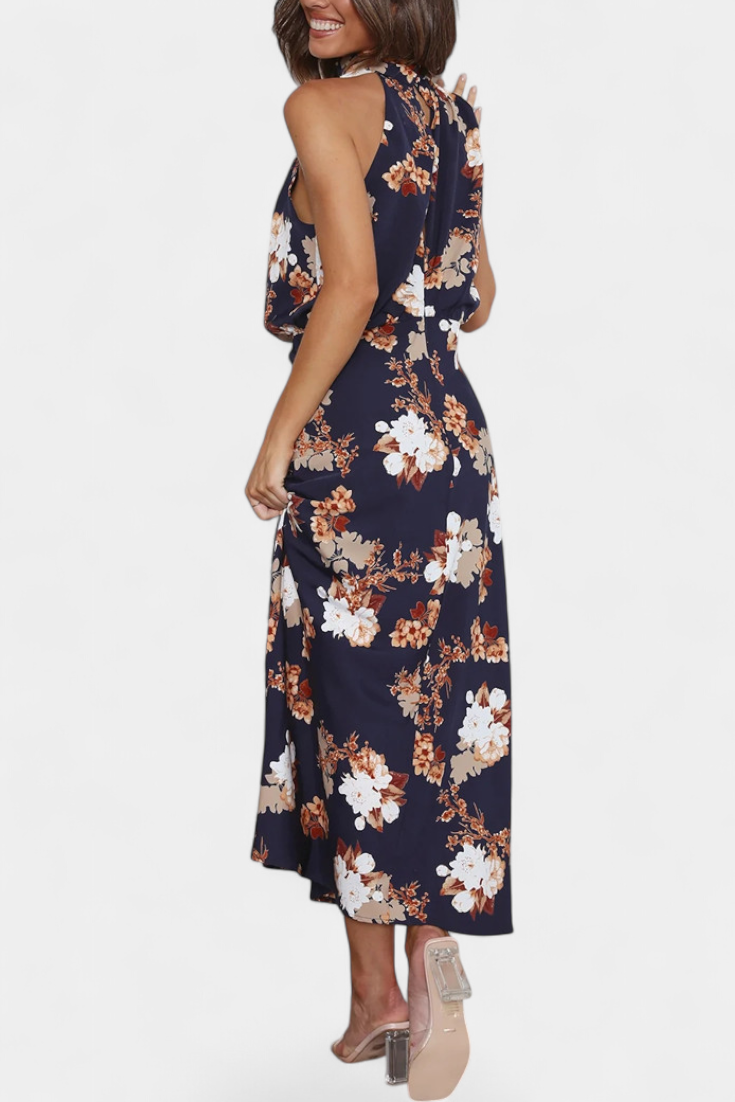 Lisa | Floral Maxi Halter Dress