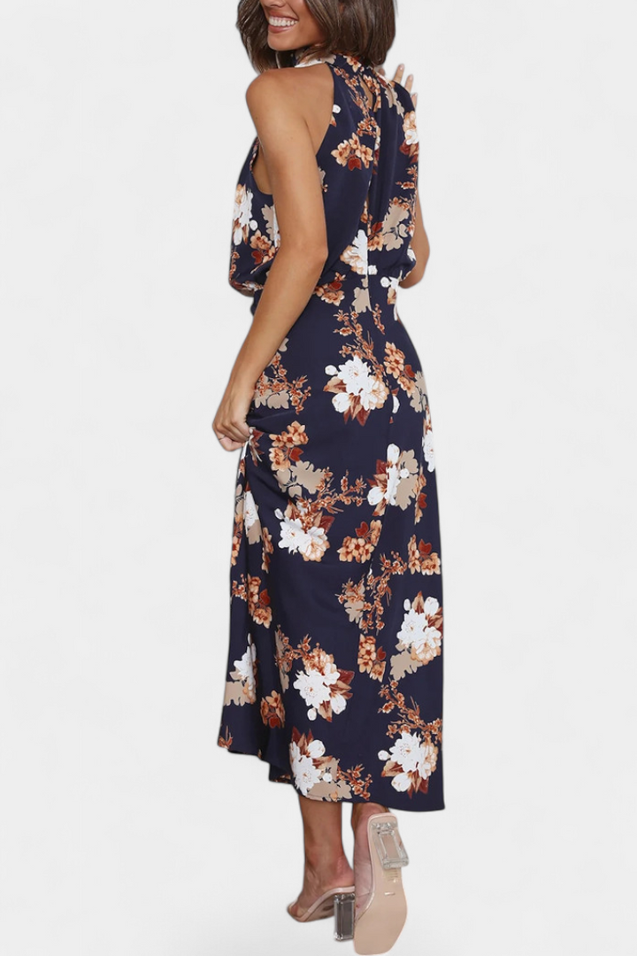 Lisa | Floral Maxi Halter Dress
