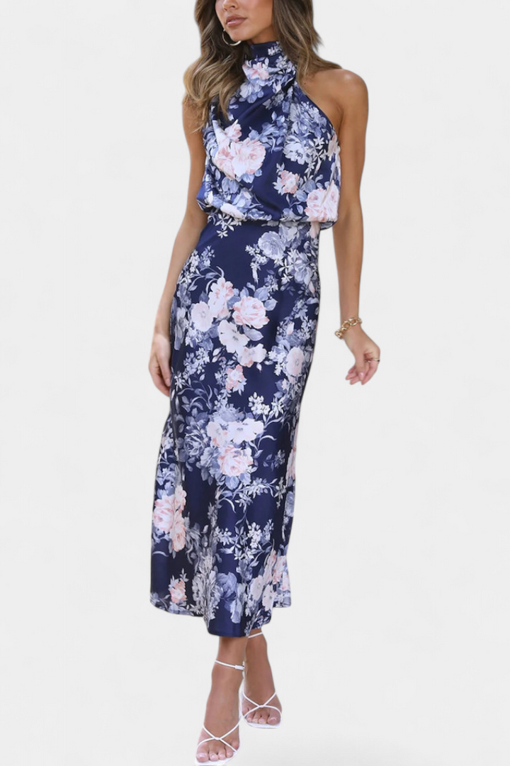 Lisa | Floral Maxi Halter Dress