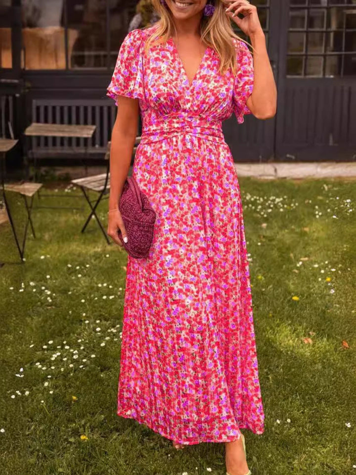 Elis – Elegant Floral Print Maxi Dress