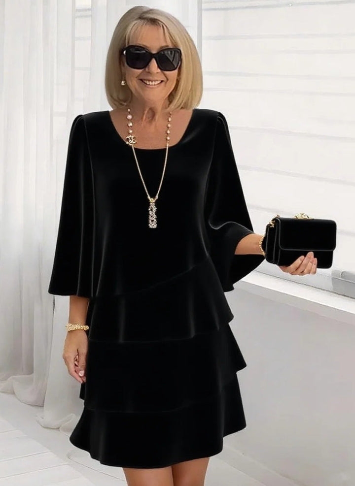 Maria – Chic Ruffled Midi Dress