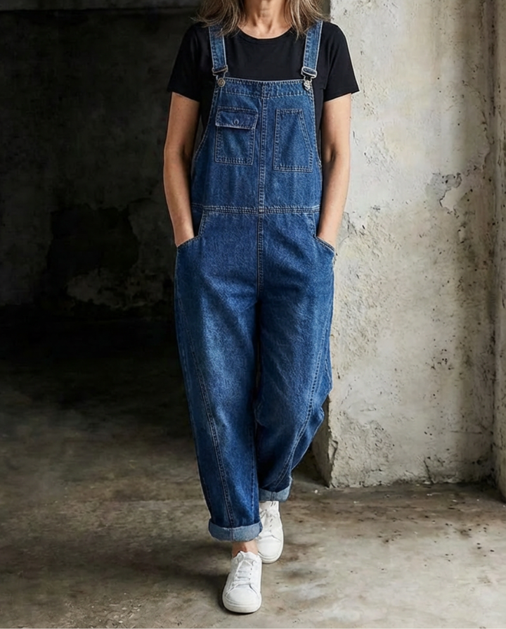 Jade | Comfortable Denim Bib Overalls with Relaxed Fit