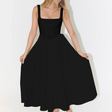 Grace | Elegant Midi Dress with Square Neckline