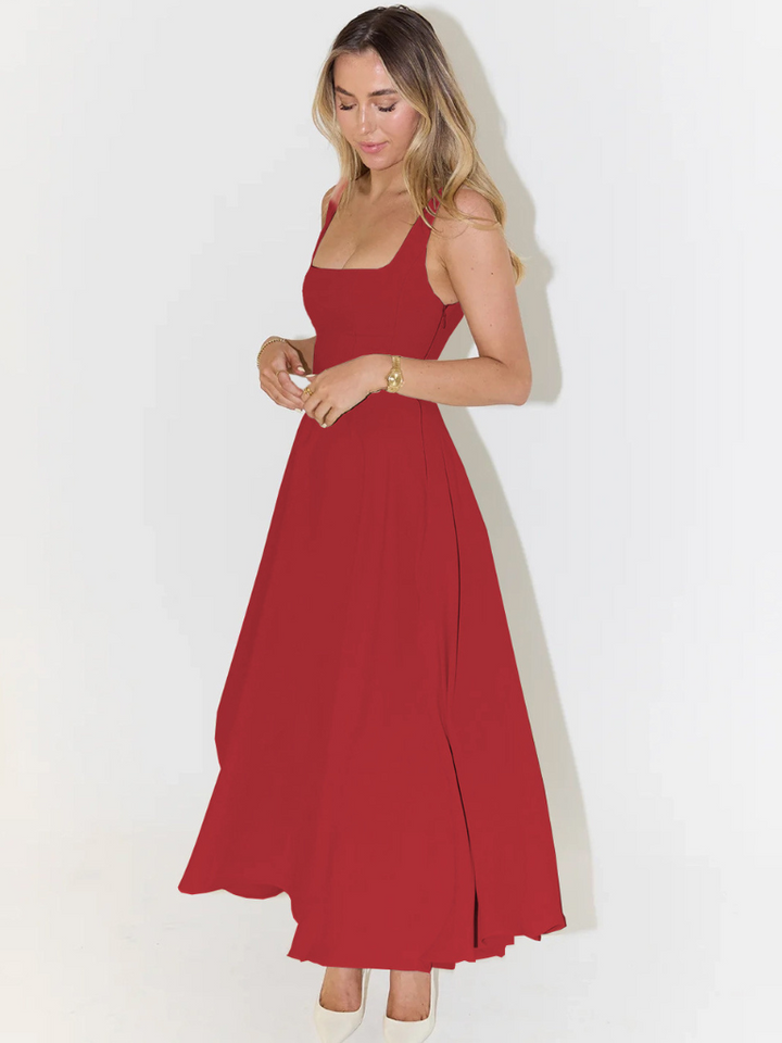 Grace | Elegant Midi Dress with Square Neckline