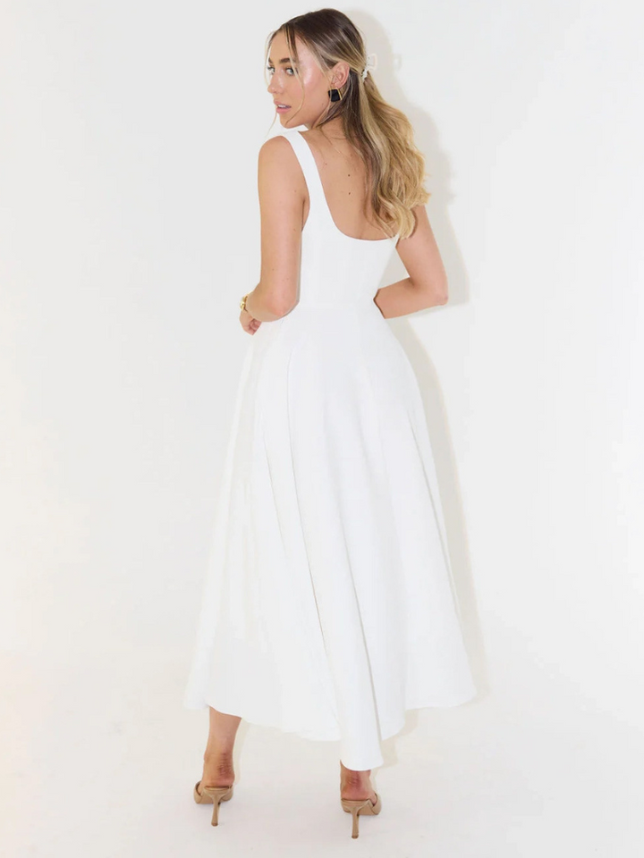 Grace | Elegant Midi Dress with Square Neckline